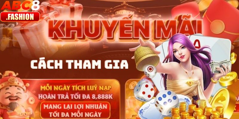 Cách nhận các khuyến mãi ABC8